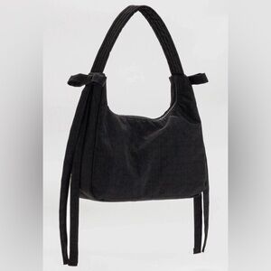 NWT BAGGU x Sandy Liang Mini Nylon Shoulder Bow Bag Black